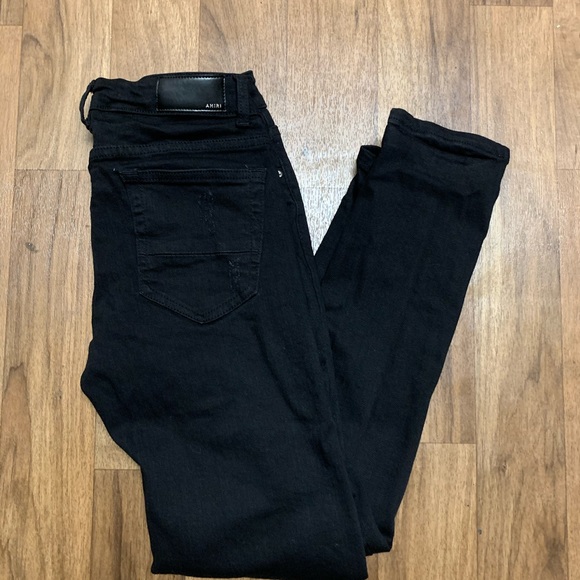 amiri black ripped jeans